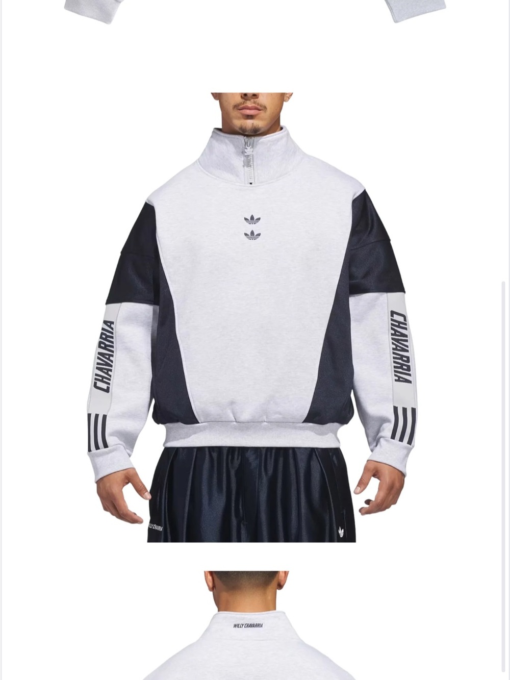 Adidas x Willy Chavarria Men’s gray and blue Watsonville sweater